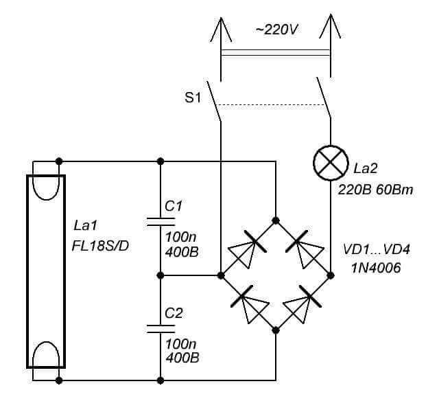 Дроссель для ламп дневного света - схема подключения, как проверить исправность и запуск с дросселем и без