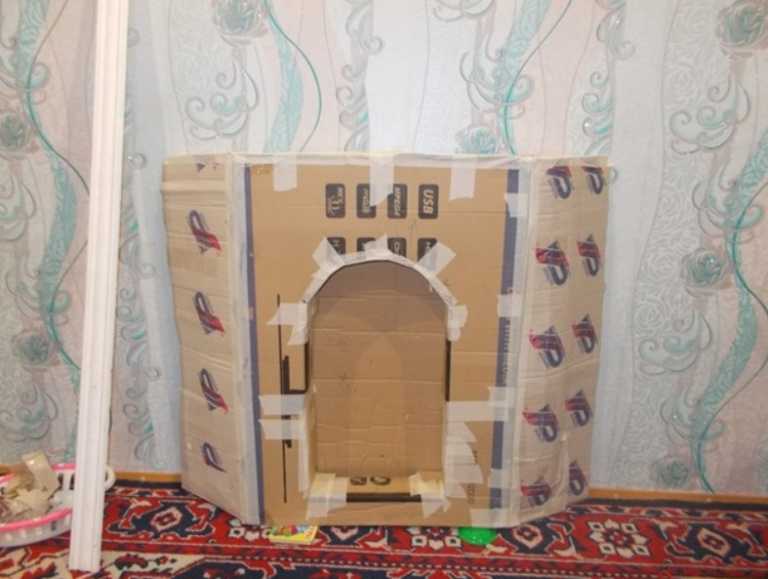 Камин из коробок своими руками: пошаговая инструкция с фото