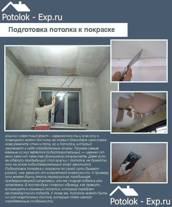 Как правильно белить потолок - способы подробные инструкции