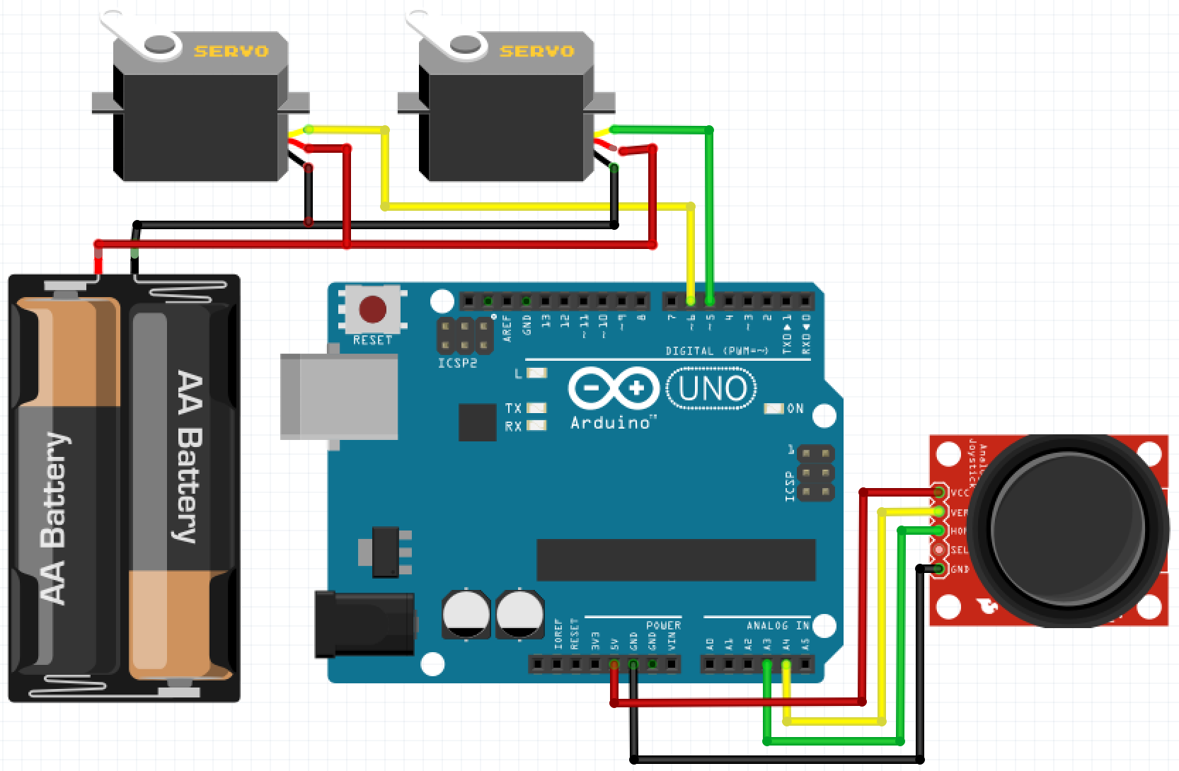Джойстик для ардуино схема