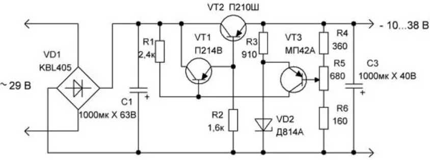 Схема бп на транзисторах