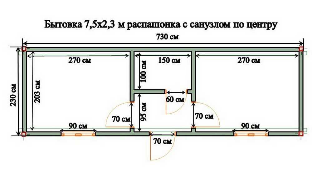 Схема построения бытовки