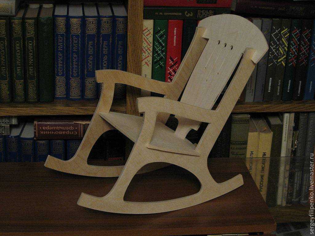Изучаем чертеж кресла-качалки из фанеры и мастерим отличную мебель для дома
