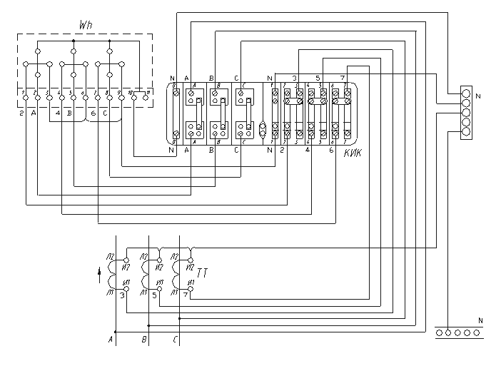 Подключение трансформаторов тока к трехфазному счетчику меркурий 230 фото